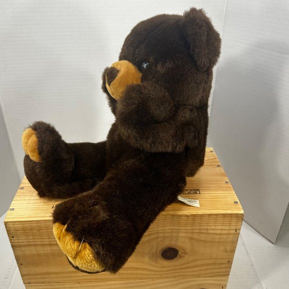 JC Penney Plush Teddy Bear Puppet With Bowtie Preowned One Foot Toe Separator Lo - Picture 3 of 11